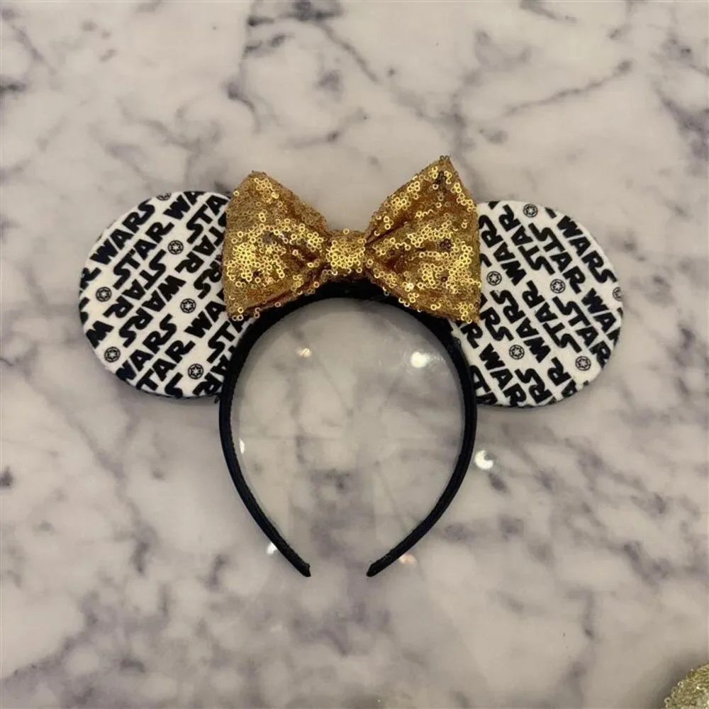 Custom Disney Star Wars Ears | Galaxy's Edge Headband | Adult Park Gold Sparkle